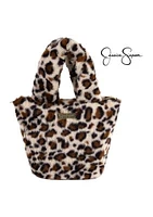 Girls Leopard Printed Fur Handbag