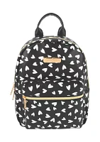 Mini Hearts Printed Backpack