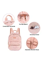 Quilted Faux Fur Mini Backpack