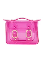 Girls Transparent Jelly Small Messenger Bag with Removable Crossbody Chain