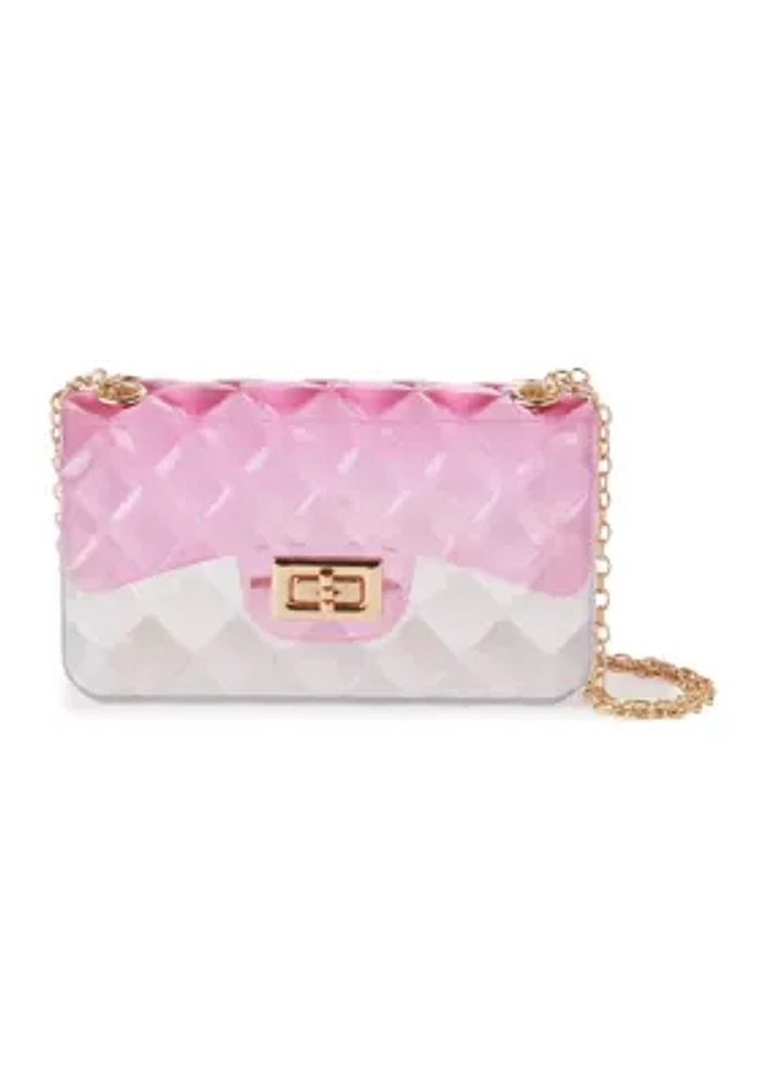 Quilted Texture Jelly Bag with Chain 