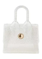 Girls Transparent Glitter Extra Small Jelly Bag with Removable Crossbody Strap