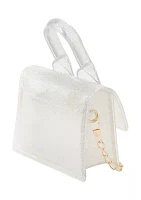 Girls Transparent Glitter Extra Small Jelly Bag with Removable Crossbody Strap