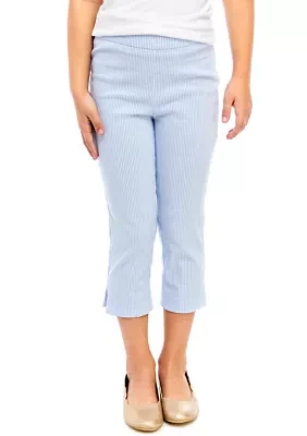 Girls 7-16 Pull On Woven Striped Pants