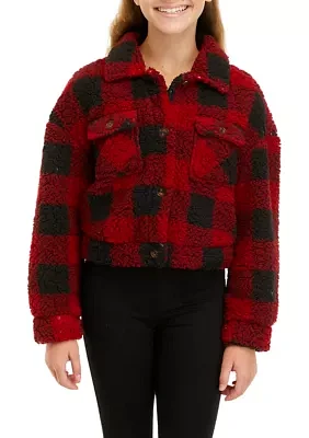 Girls 7-16 Buffalo Plaid Shacket