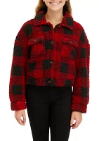 Girls 7-16 Buffalo Plaid Shacket