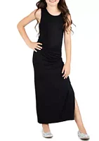 24seven Comfort Apparel Girls Side Slit Maxi Dress