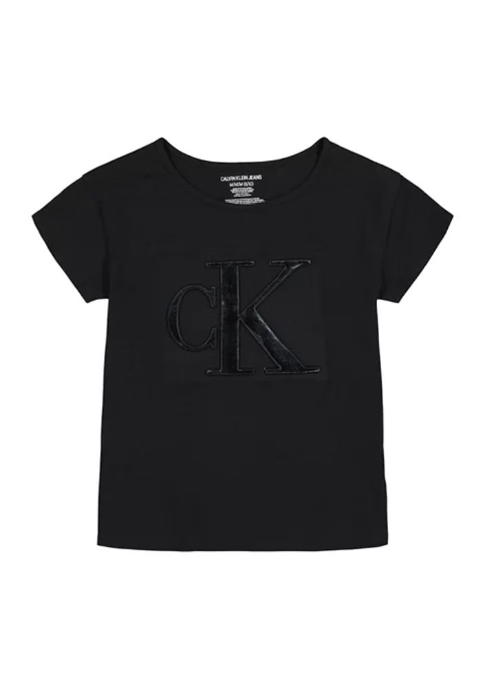 Belk Girls 7-16 Rainbow Monogram Logo T-Shirt