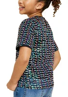 Girls 7-16 Sequin Top