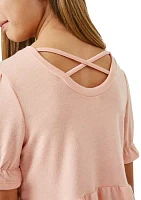 Girls 7-16 Criss Cross Back Knit Top