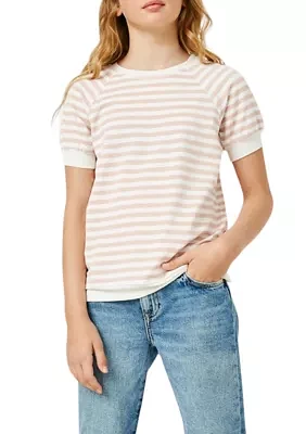 Girls 7-16 Knit Stripe T-Shirt