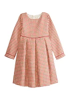 Girls 7-16 Houndstooth Color Block Dress