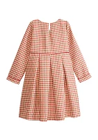 Girls 7-16 Houndstooth Color Block Dress