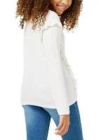 Girls 7-16 Marled Ribbed Knit Top