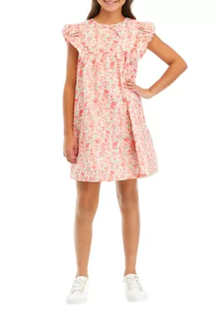 Girls 7-16 Ditsy Floral Printed Dress