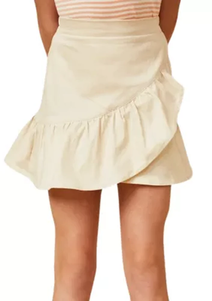 Girls 7-16 Cotton Poplin Skirt