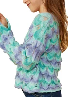 Girls 7-16 Ombré Mermaid Sweater