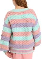 Girls 7-16 Color Block Brights Sweater