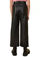 Girls 7-16 Faux Leather Straight Leg Pants