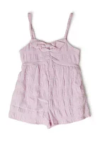 Girls 4-6x Textured Bow Front Romper