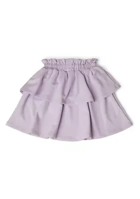 Girls 4-6x French Terry Knit Ruffle Layered Skirt