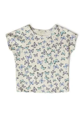 Girls 4-6x Butterfly Printed Top