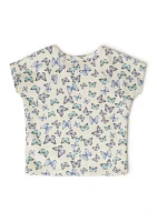 Girls 4-6x Butterfly Printed Top