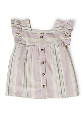 Girls 4-6x Striped Square Neck Top