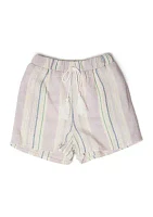 Girls 4-6x Tassel Tie Textured Stripe Shorts