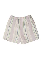 Girls 4-6x Tassel Tie Textured Stripe Shorts