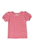 Girls 4-6x Textured Stripe Puff Sleeve Top