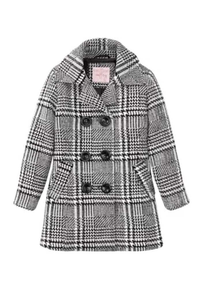 Girls 4-6x Faux Wool Peacoat