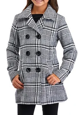 Girls 7-16 Printed Peacoat