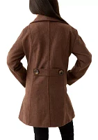 Girls 7-16 Faux Wool Peacoat