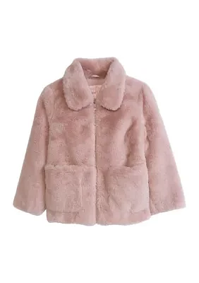 Girls 4-6x Cozy Zip Jacket with Collar