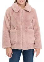 Girls 7-16 Cozy Faux Fur Coat