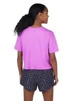 Girls 7-16 Boxy T-Shirt with Woven Shorts and Fanny Pack Set