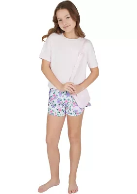 Girls 7-16 Super Soft Boxy T-Shirt and Shorts Set