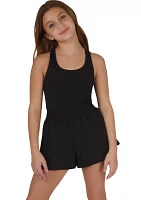 Girls 7-16 Tank Flutter Romper