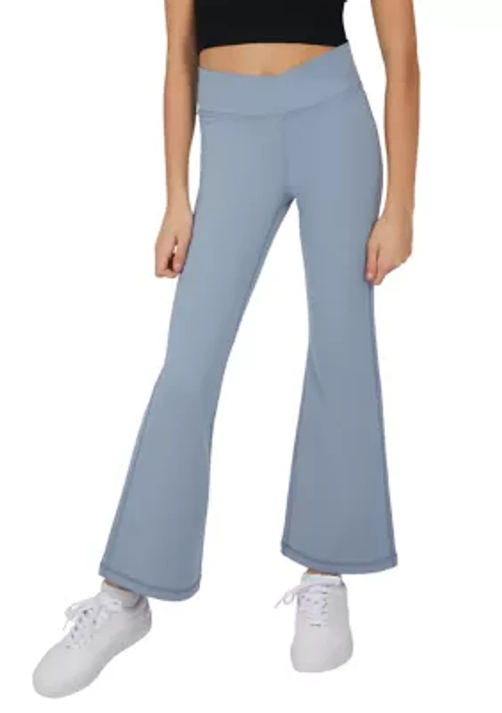 Girls 7-16 Crossover Waist Flare Pants