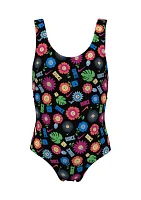 Girls 7-16 Garden Party U-Back One Piece Swimsuit