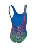 Girls 7-16 Doodle U-Back One Piece Swimsuit