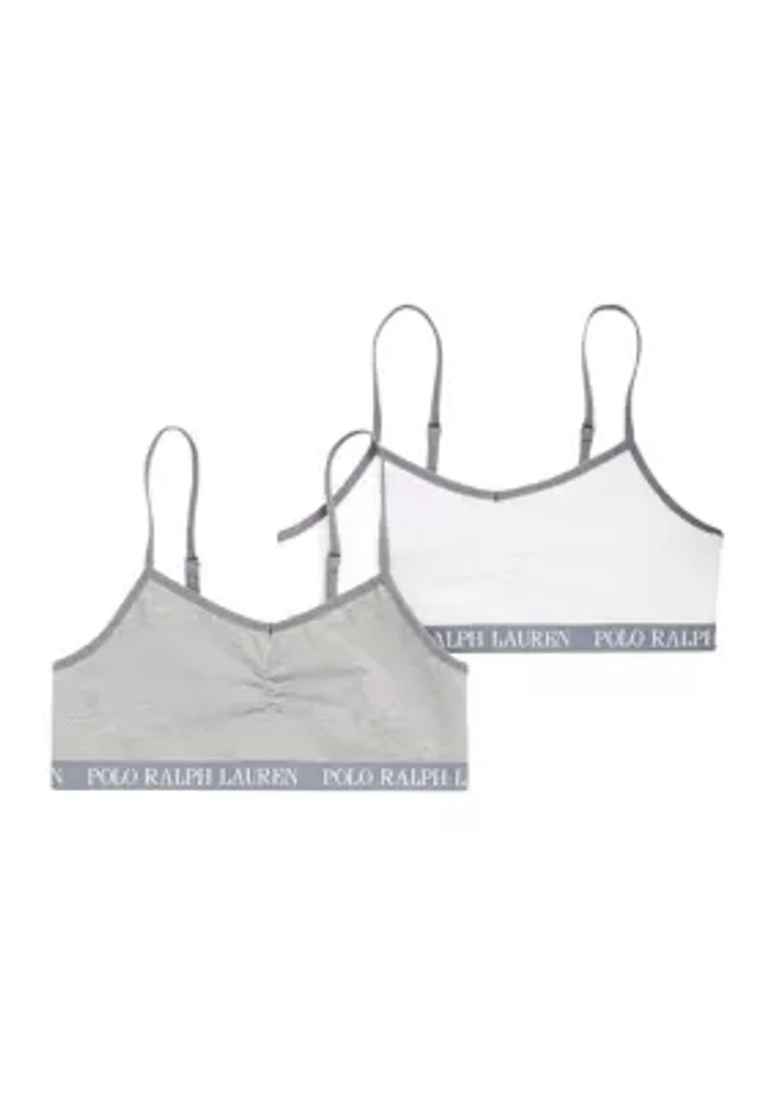 Girls Solid Bralettes - 2 Pack