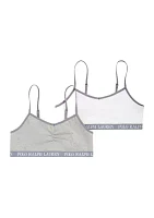 Girls Solid Bralettes - 2 Pack