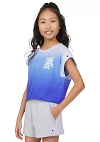 Girls 7-16 Ombré Graphic Dolman Sleeve T-Shirt