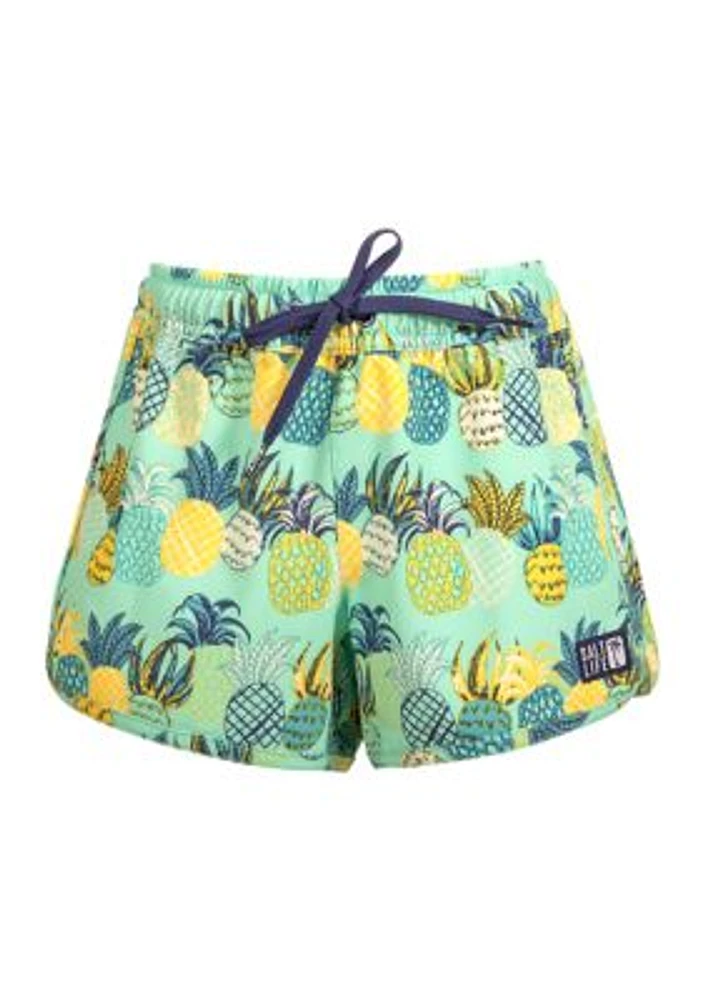 Girls 7-16 Pineapple Shorts