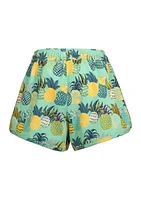 Girls 7-16 Pineapple Shorts