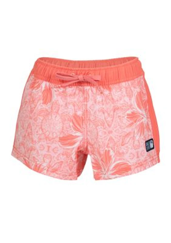 Girls 7-16 Turtle Watch Youth Printed Shorts