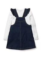 Girls 4-6x Denim Jumper Set