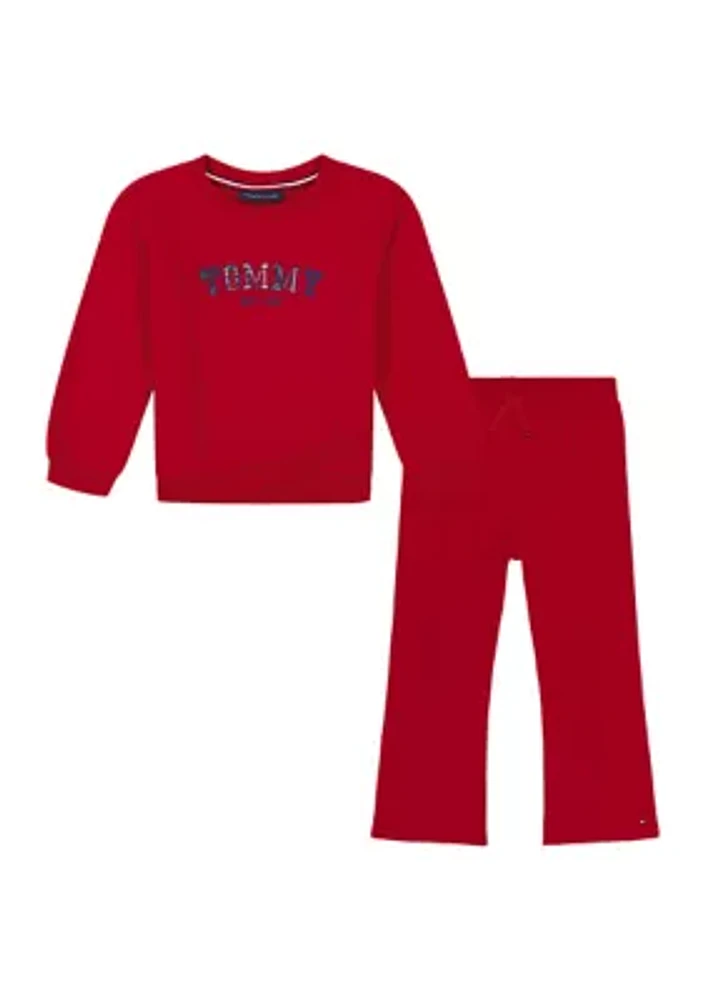 Girls 4-6x Fleece Sweatshirt and Joggers Set